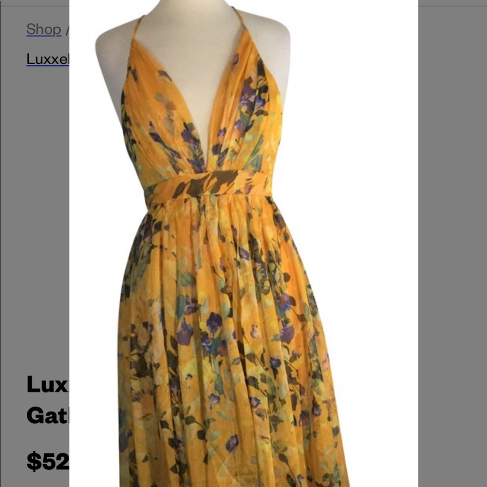 Yellow floral dress